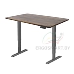 Стол Wooden Unique Ergo Desk черный/Массив дерева "Дуб мореный", прямой край, 1300х750х27мм