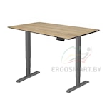 Стол Wooden Unique Ergo Desk черный/Массив Дуб натуральный, скошенный край, 1300х750х27мм