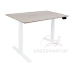 Стол Wooden Unique Ergo Desk белый/Массив Дуб Беленый, скошенный край, 1300х750х27мм