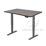 Стол Wooden Unique Ergo Desk черный/Массив дерева "Дуб Галифакс", прямой край, 1300х750х27мм