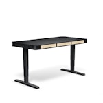 Регулируемый стол moll T6 L Черный каркас/черн. профиль/5 ящиков бежевых /3 розетки