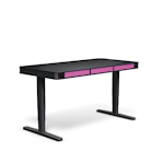 Регулируемый стол moll  T6  L Черный каркас/черн. профиль/5 ящиков розовых/3 розетки 