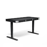 Регулируемый стол moll  T6  L Черный каркас/серебр. профиль/5 ящиков черных /3 розетки 