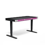 Регулируемый стол moll T6 L Черный каркас/серебр. профиль/5 ящиков розовых/3 розетки