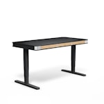 Регулируемый стол moll  T6  L Черный каркас/серебр. профиль/5 ящиков дуб /3 розетки 