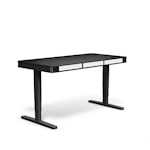 Регулируемый стол moll  T6  L Белый каркас/черн. профиль/5 ящиков белых/3 розетки 