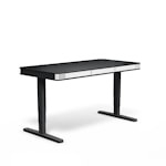 Регулируемый стол moll  T6  L  Белый каркас/серебр. профиль/5 ящиков белых/3 розетки 