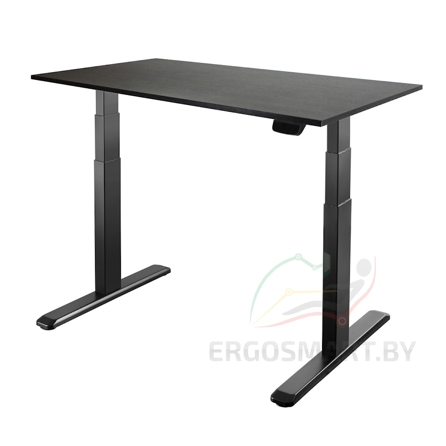 Стол Ergo Desk Prime черный/дуб мореный 1200х650х18 мм