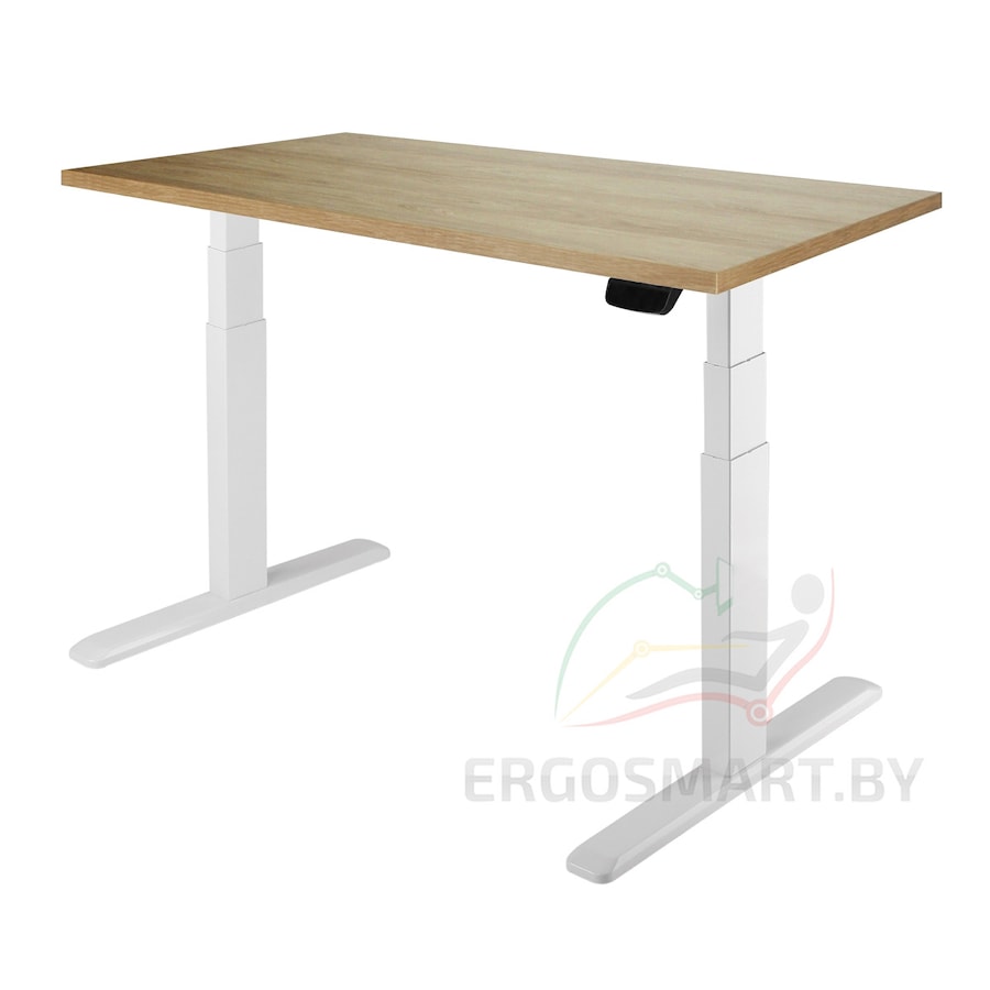 Стол Ergo Desk Prime белый/дуб натуральный 1360х800х36 мм