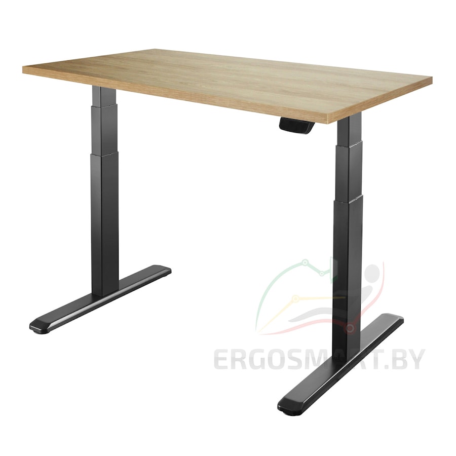 Стол Ergo Desk Prime черный/дуб натуральный 1360х800х36 мм