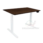 Стол Wooden Ergo Desk Prime белый/Массив Дуб мореный, скошенный край, 1300х750х27мм
