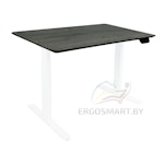 Стол Wooden Ergo Desk Prime белый/Массив Дуб Галифакс, скошенный край, 1300х750х27мм