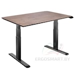 Стол Wooden Ergo Desk Prime черный/Массив Дуб мореный, скошенный край, 1300х750х27мм