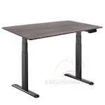 Стол Wooden Ergo Desk Prime черный/Массив Дуб Галифакс, скошенный край, 1300х750х27мм
