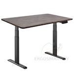 Стол Wooden Ergo Desk Prime черный/Массив Дуб Галифакс, прямой край, 1300х750х27мм