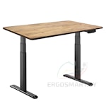 Стол Wooden Ergo Desk Prime черный/Массив Дуб натуральный, прямой край, 1300х750х27мм