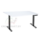 Стол Ergo Desk Prime черный/альпийский белый 1360х800х36 мм