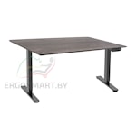 Стол Wooden Ergo Desk Prime черный/Массив Дуб Галифакс, скошенный край, 1300х750х27мм
