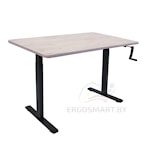 Стол Manual Desk Compact FR черный/Массив Дуб беленый, прямой край, 1300х750х27мм