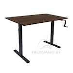 Стол Manual Desk Compact FR черный/Массив Дуб мореный, скошенный край, 1300х750х27мм