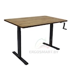 Стол Manual Desk Compact FR черный/Массив дерева "Дуб натуральный", прямой край, 1300х750х27мм