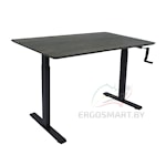 Стол Manual Desk Compact FR черный/Массив дерева "Дуб Галифакс", скошенный край, 1300х750х27мм
