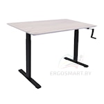 Стол Manual Desk Compact FR черный/Массив дерева "Дуб беленый", скошенный край, 1300х750х27мм