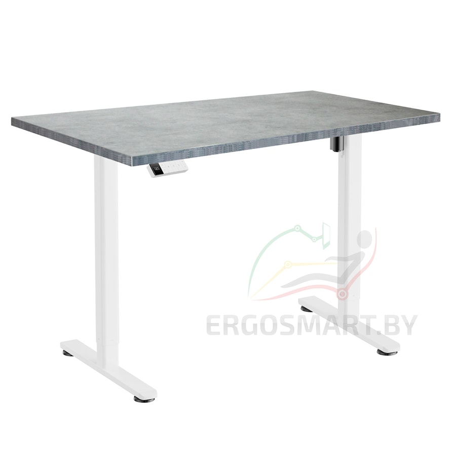Стол Electric Desk Slim белый/бетон Чикаго 1200х650х25 мм