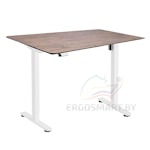 Стол Wooden Electric Desk Slim Pro белый/Массив дерева "Дуб мореный", скошенный край, 1300х750х27мм
