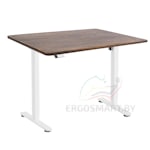Стол Wooden Electric Desk Slim Pro белый/Массив дерева "Дуб мореный", прямой край, 1300х750х27мм