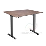 Стол Wooden Electric Desk Slim Pro черный/Массив дерева "Дуб мореный", скошенный край, 1300х750х27мм