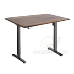 Стол Wooden Electric Desk Slim Pro черный/Массив дерева "Дуб мореный", прямой край, 1300х750х27мм