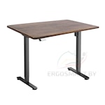 Стол Wooden Electric Desk Slim черный/Массив Дуб мореный, прямой край, 1300х750х27мм