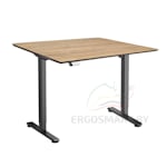Стол Wooden Electric Desk Slim Pro черный/Массив дерева "Дуб натуральный", скошенный край, 1300х750х27мм