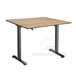 Стол Wooden Electric Desk Slim черный/Массив Дуб натуральный, скошенный край, 1300х750х27мм