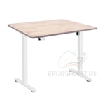 Стол Wooden Electric Desk Slim Pro белый/Массив дерева "Дуб Беленый", прямой край, 1300х750х27мм
