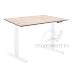 Cтол Manual DESKFIT DF100 белый/Массив дерева "Дуб Беленый", прямой край, 1200х600х27мм
