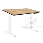 Cтол Manual DESKFIT DF100 белый/Массив дерева "Дуб натуральный", прямой край, 1200х600х27мм