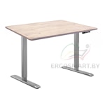 Cтол Manual DESKFIT DF100 серый/Массив дерева "Дуб Беленый", прямой край, 1200х600х27мм