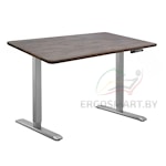 Cтол Manual DESKFIT DF100 серый/Массив дерева "Дуб Галифакс", прямой край, 1200х600х27мм