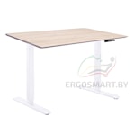 Cтол Manual DESKFIT DF100 белый/Массив дерева "Дуб Беленый", скошенный край, 1300х750х27мм