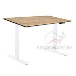 Cтол Manual DESKFIT DF100 белый/Массив дерева "Дуб натуральный", скошенный край, 1300х750х27мм