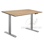 Cтол Manual DESKFIT DF100 серый/Массив дерева "Дуб натуральный", скошенный край, 1300х750х27мм