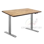 Cтол Manual DESKFIT DF100 серый/Массив дерева "Дуб натуральный", прямой край, 1300х750х27мм