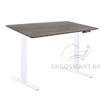 Cтол Manual DESKFIT DF100 белый/Массив дерева "Дуб Галифакс", скошенный край, 1300х750х27мм