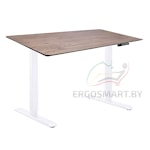 Cтол Manual DESKFIT DF100 белый/Массив дерева "Дуб мореный", скошенный край, 1300х750х27мм