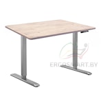 Cтол Manual DESKFIT DF100 серый/Массив Дуб Беленый, прямой край, 1300х750х27мм