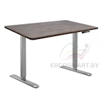 Cтол Manual DESKFIT DF100 серый/Массив дерева "Дуб Галифакс", прямой край, 1300х750х27мм