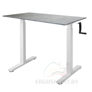 Стол Manual Desk Compact белый/бетон Чикаго 1200х650х18 мм