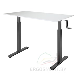 Стол Manual Desk Compact черный/альпийский белый 1380х800х18 мм